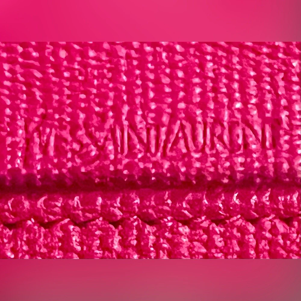YVES SAINT LAURENT  Y Ligne Calfskin Long Wallet in Red